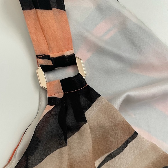 Le Chateau Chiffon Sleeveless Wrap Dress Medium - Picture 6 of 15